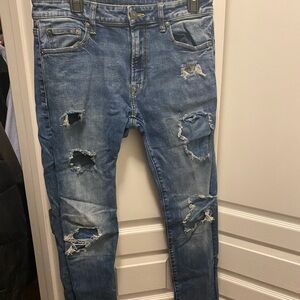 Distressed Blue American Eagle jeans